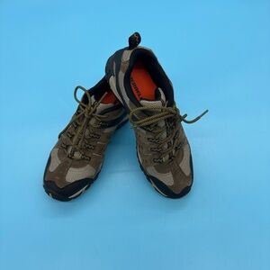 Merrell Boulder Trail Hiking Shoes Men’s Suede/Mesh  Brown Tan Size 10
